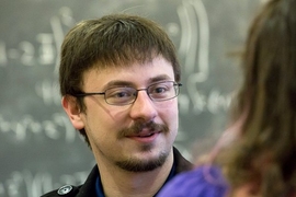 Concourse student Kevin Burdge '15 and classmate, at the weekly Friday seminar.