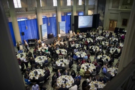 Students, faculty, staff, administrators and guests gathered in Morss Hall on Wednesday, Feb. 6, for the annual Martin Luther King Jr. Breakfast Celebration, which focused on 'Illuminating the elements of meritocracy.'