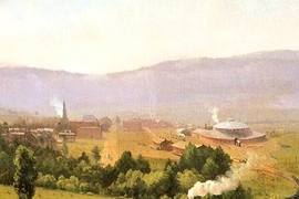 Detail, 'The Lackawanna Valley,' by George Inness, 1855