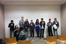 Students from the break-out team who developed "Aspire America."