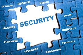 Illustration of a puzzle with a big hole in it, which is labeled 'Security'