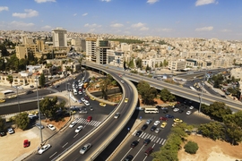Jamal Abdul Nasser Traffic Circle in Amman, Jordan