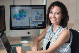 This summer, Jennifer Coulter worked on modeling the behavior of ferromagnetic particles with Alfredo Alexander-Katz, the Walter Henry Gale Associate Professor of Materials Science and Engineering at MIT. 