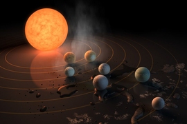 a research paper on jupiter The TRAPPIST-1 star, an ultra-cool dwarf, has seven Earth-size planets orbiting it.