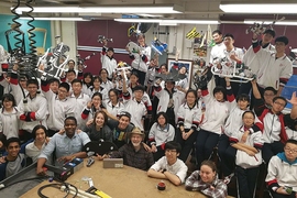 The Edgerton Center hosted 10th-grade students from Beijing, China, for a workshop on underwater remotely operated vehicles.