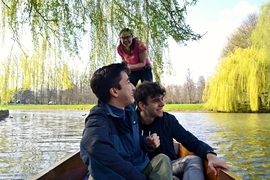 Punting with new friends on the River Cam, which flows through Cambridge, England, was one of the joys of CME for MIT students.