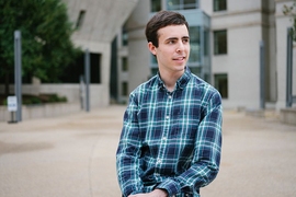 MIT senior Drew Bent regularly volunteers at the East End House, a Cambridge community center that holds educational programs for all ages.