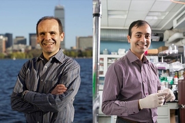 Pierre Lermusiaux (left), professor of mechanical engineering and ocean science and engineering, will serve as MechE's associate department head for operations. Rohit Karnik (right), associate professor of mechanical engineering, will serve as MechE's associate department head for education.  