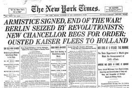One hundred years ago on Nov. 11, 1918, the Allied Powers and Germany signed an armistice bringing to an end World War I.