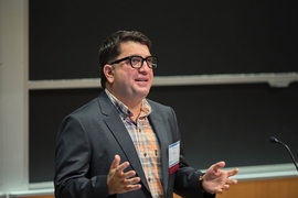 L4DC co-organizer Ali Jadbabaie speaks to a packed room about the future of dynamical and control systems.