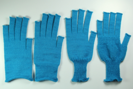 Researchers at MIT demonstrated gloves fabricated by a system for automating knitted garments. 