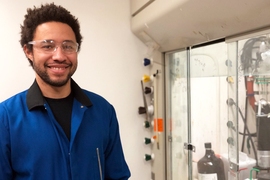 MLK Scholar Ben McDonald uses his synthetic chemistry skills set to develop new applications in Tim Swager’s lab.