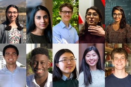2020 MIT Fulbright scholars include Sandra Walter, Srimayi Tenali, William Pinney, Talia Khan, Anshula Gandhi, Booker Schelhaas, Christien Williams, Ivy Li, Kedi Hu, and Max Kessler.