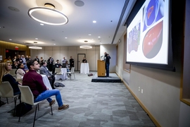 Researchers present at the MIT-Takeda launch event earlier this year.