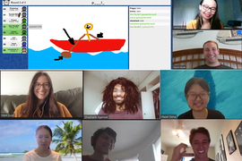 Virtual game of Pictionary with incoming MIT graduate students