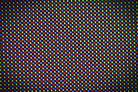 Array of red, blue, and green LEDs periodically arranged to give off visible light