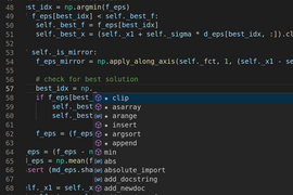 Screenshot of multicolored text (code) on a black screen, showing an automated programming tool prompt