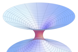 A diagram of a wormhole