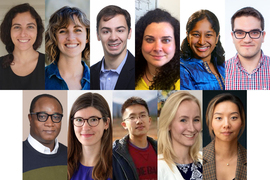 Collage of eleven new faculty member's headshots, arranged in two rows