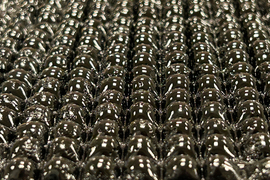 A close-up of a new origami-inspired hydrogel material