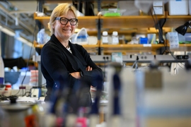 Linda Griffith poses in a lab