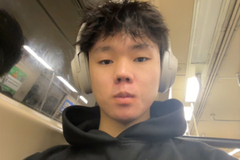 Hinata Yamahara selfie, taken on a train