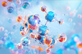 A shiny, futuristic molecule
