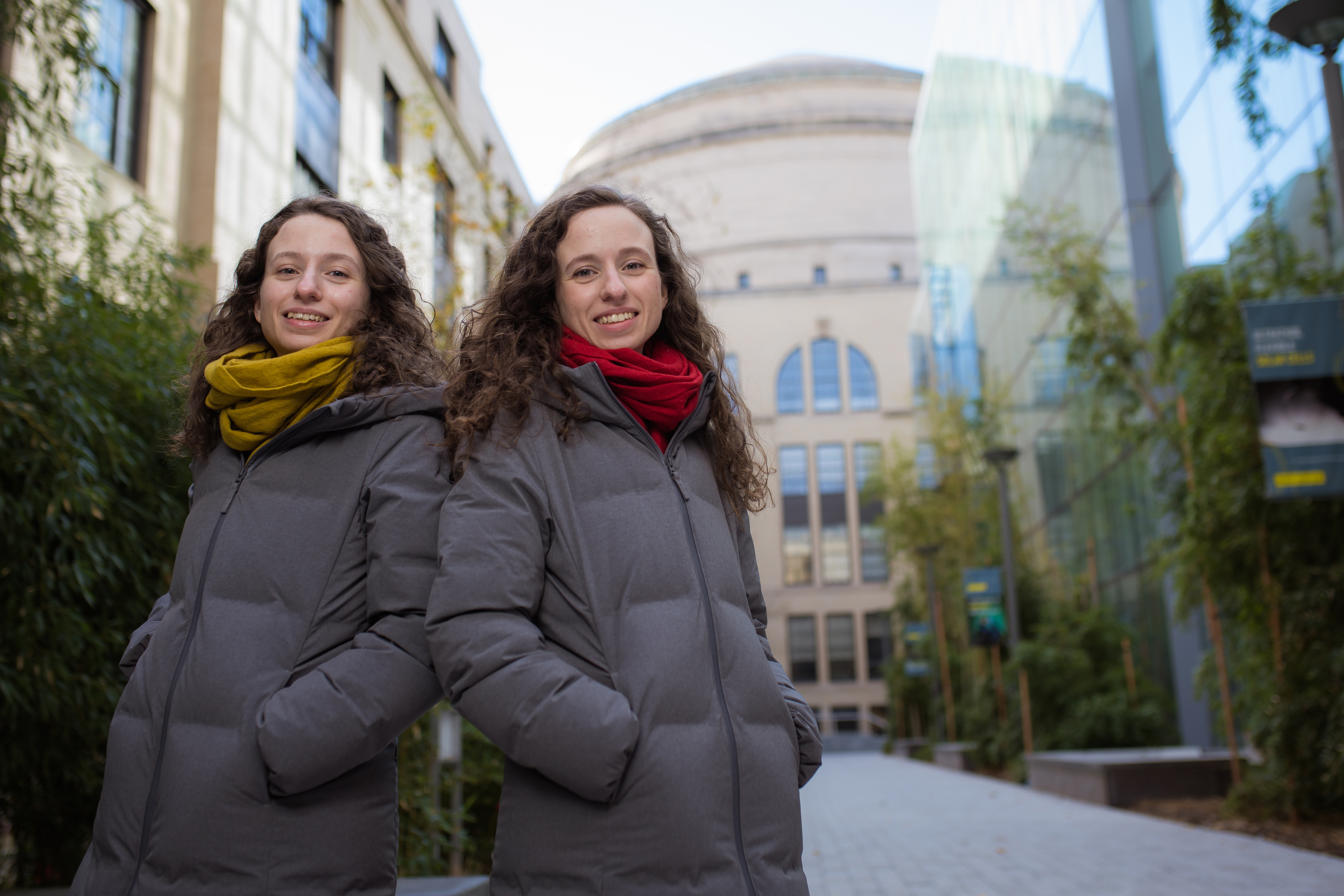 MIT doctoral candidate Nina Andrejević (right) has developed with her sister Jovana (left), a PhD candidate at Harvard University, a method for testing material samples to predict the presence of topological characteristics that is faster and more versatile than other methods.