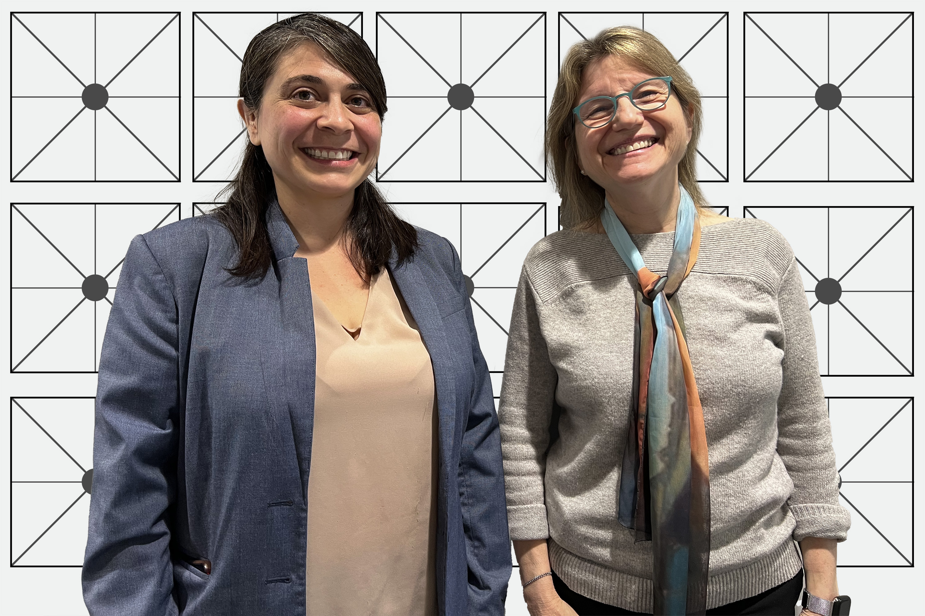 Associate professor of civil and environmental engineering Desirée Plata (left), and MIT President Sally Kornbluth.