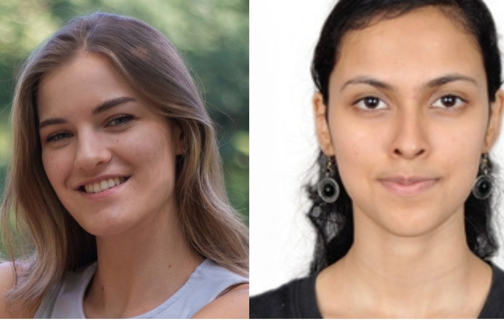 Irene Terpestra (left) and Rujul Gandhi are master's of engineering students in course 6A at MIT.