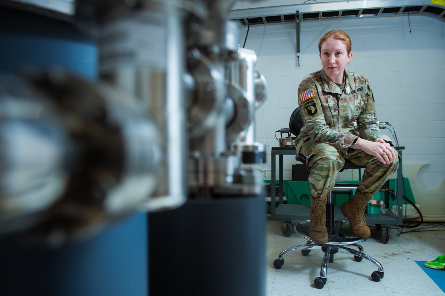 Jill Rahon developed her own research project with minimal help while raising twins, studying applied nuclear physics, and flying coalition forces into Taliban territory while evading ground fire.