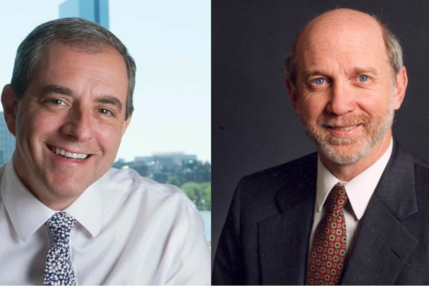 The scholarship of David Autor (left) explores labor-market impacts of technological change and globalization. Daniel Rubinfeld SM ’68, PhD ’72 (right) is the Robert L. Bridges Professor of Law and professor of economics emeritus at the University of California at Berkeley, and professor of law emeritus at New York University.