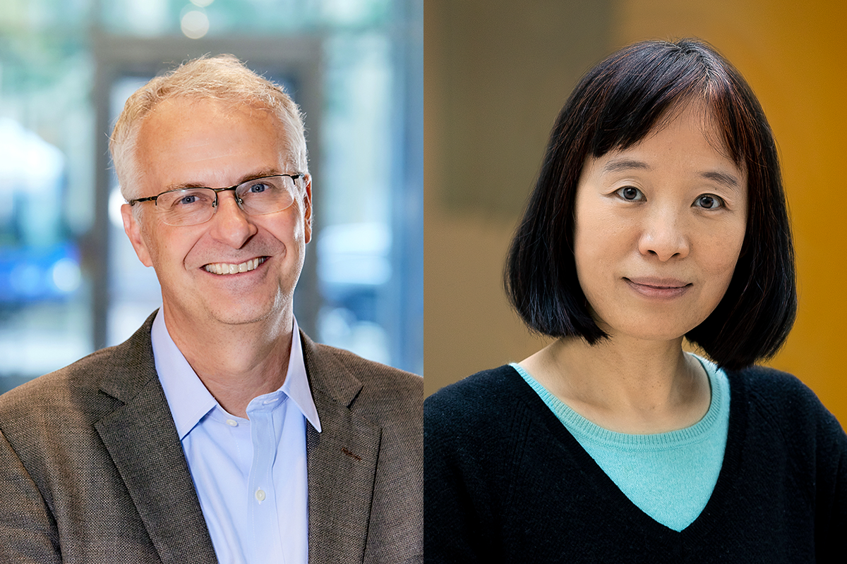 Professors Matthew Vander Heiden (left) and Fan Wang, along with 5 MIT alumni, were elected to the National Academy of Medicine for 2024.