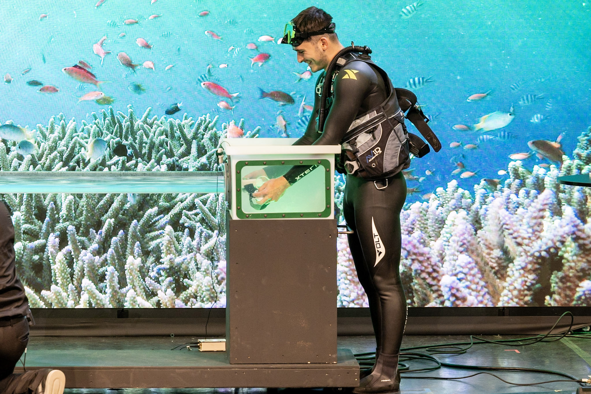 Students strive for “Balance!” in a lively product showcase