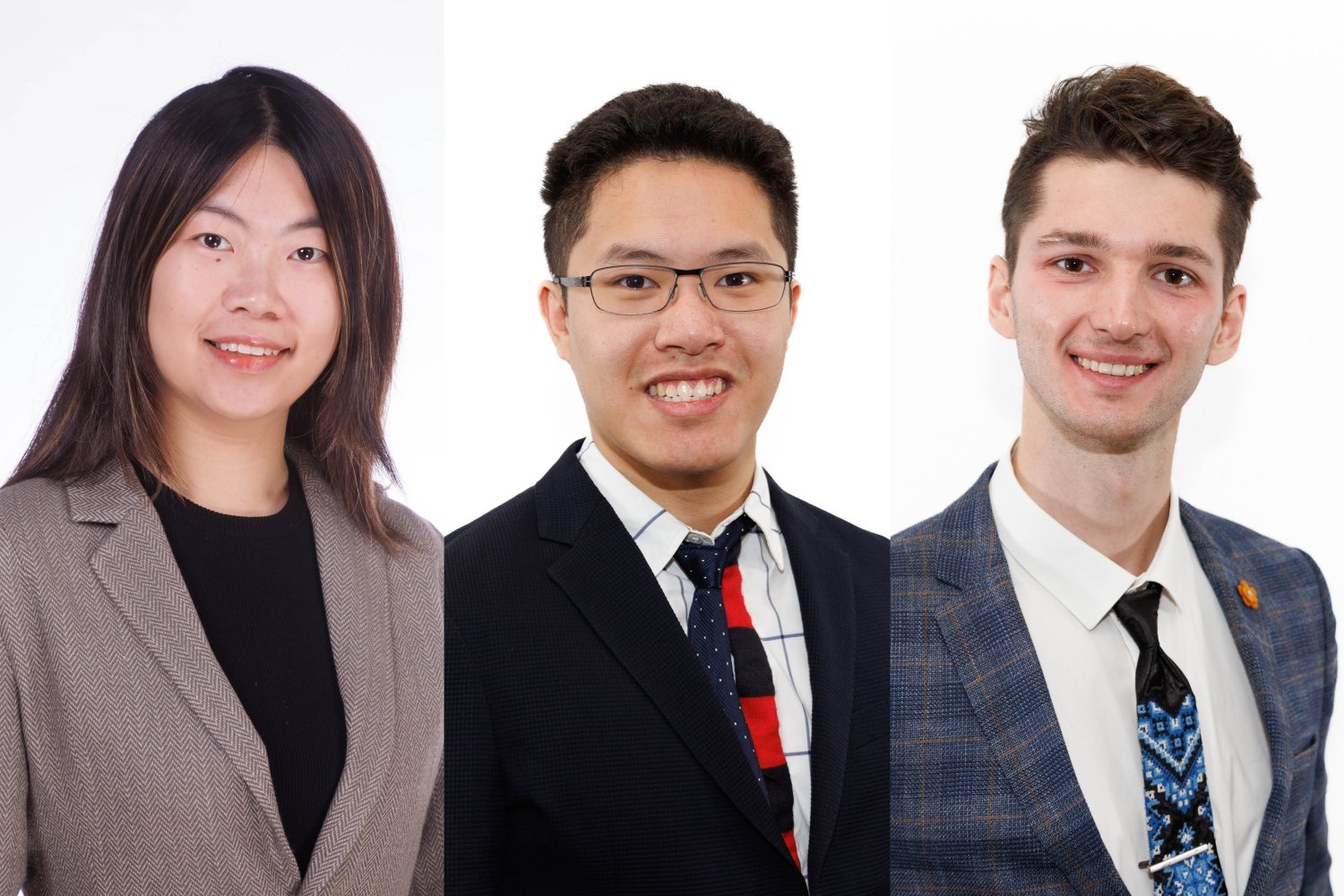 Left to right: Yutao Gong, Brandon Man, and Andrii Zahorodnii