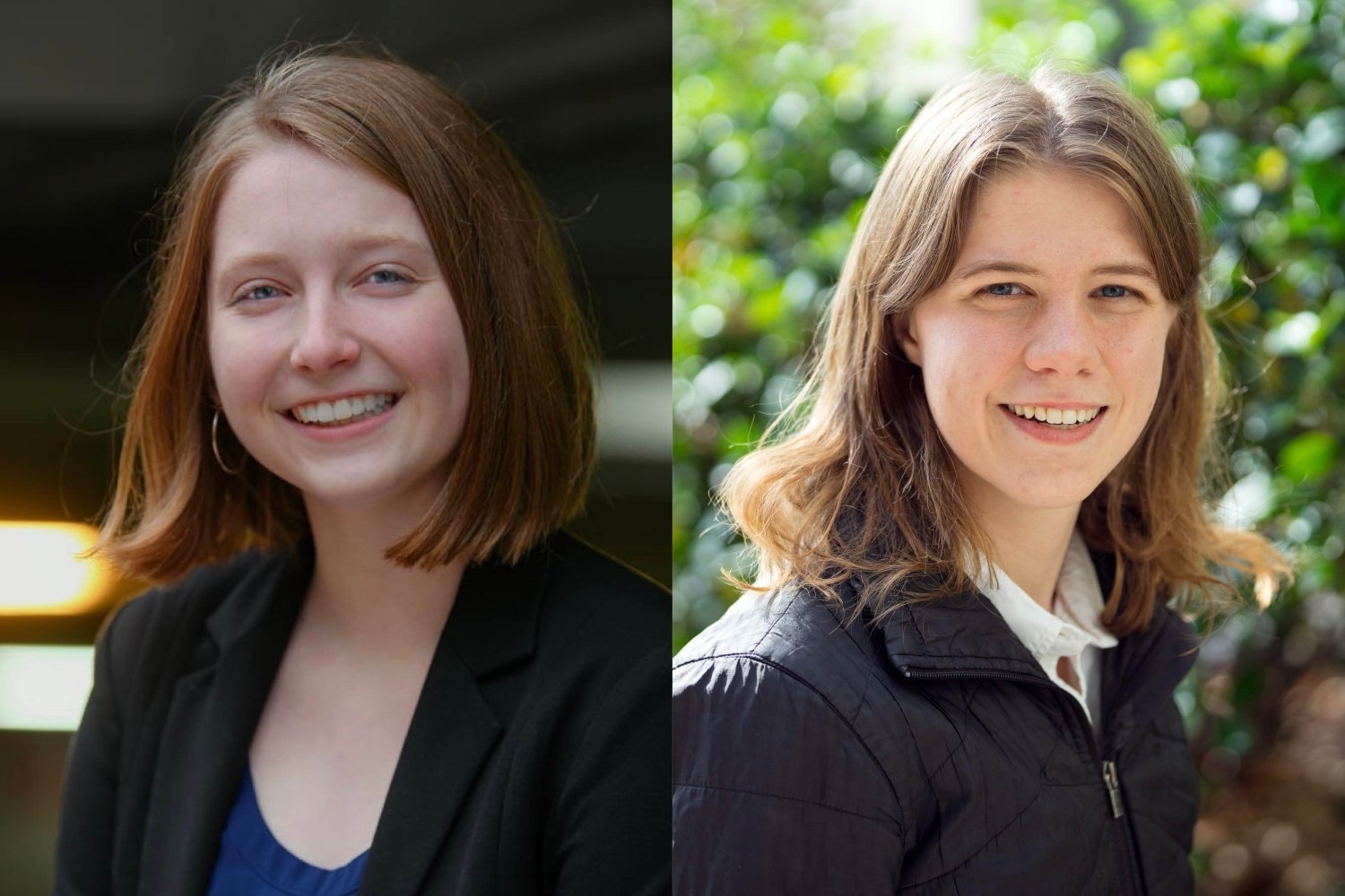 MIT's 2025 Gates Cambridge Scholars, Markey Freudenburg-Puricelli (left) and Abbie Schipper ’24, will pursue graduate studies at Cambridge University.