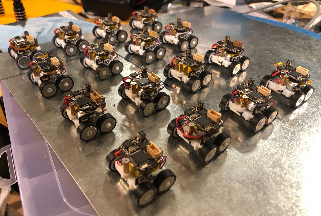 MIT engineers envision AstroAnt can work as one of a “swarm” of miniature helper bots, performing essential tasks in future missions, such as clearing dust from solar panels, and checking for cracks in lunar habitats and infrastructure.