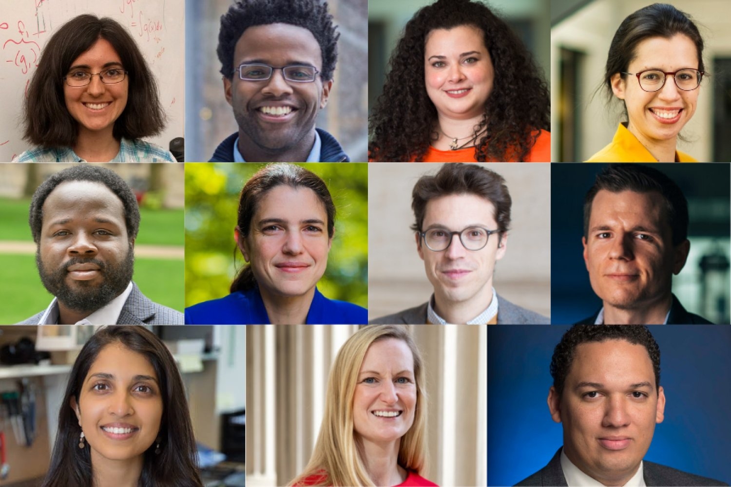 Top row, from left to right: Tamara Broderick, Michael James Carbin, Christina Delimitrou, and Netta Engelhardt. Middle row, left to right: Robert Gilliard Jr., Heather Janine Kulik, Nuno Loureiro, and Robert Macfarlane. Bottom row, left to right: Ritu Raman, Ellen Roche, and Justin Wilkerson.