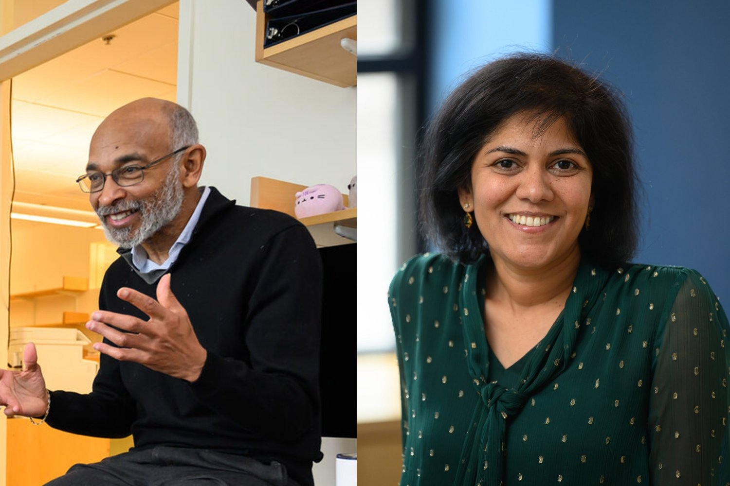 Professors Emery Brown (left) and Hamsa Balakrishnan
