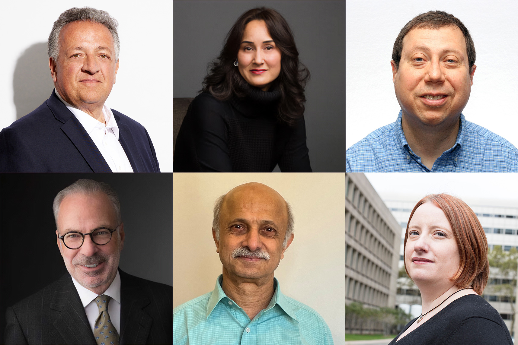 Among the 2024 AAAS Fellows are six current faculty, research staff, and MIT Corporation members. Top row (l-r): Noubar Afeyan, Cynthia Breazeal, and Alan Edelman; bottom row (l-r) Robert Millard, Jagadeesh Moodera, and Noelle Selin.