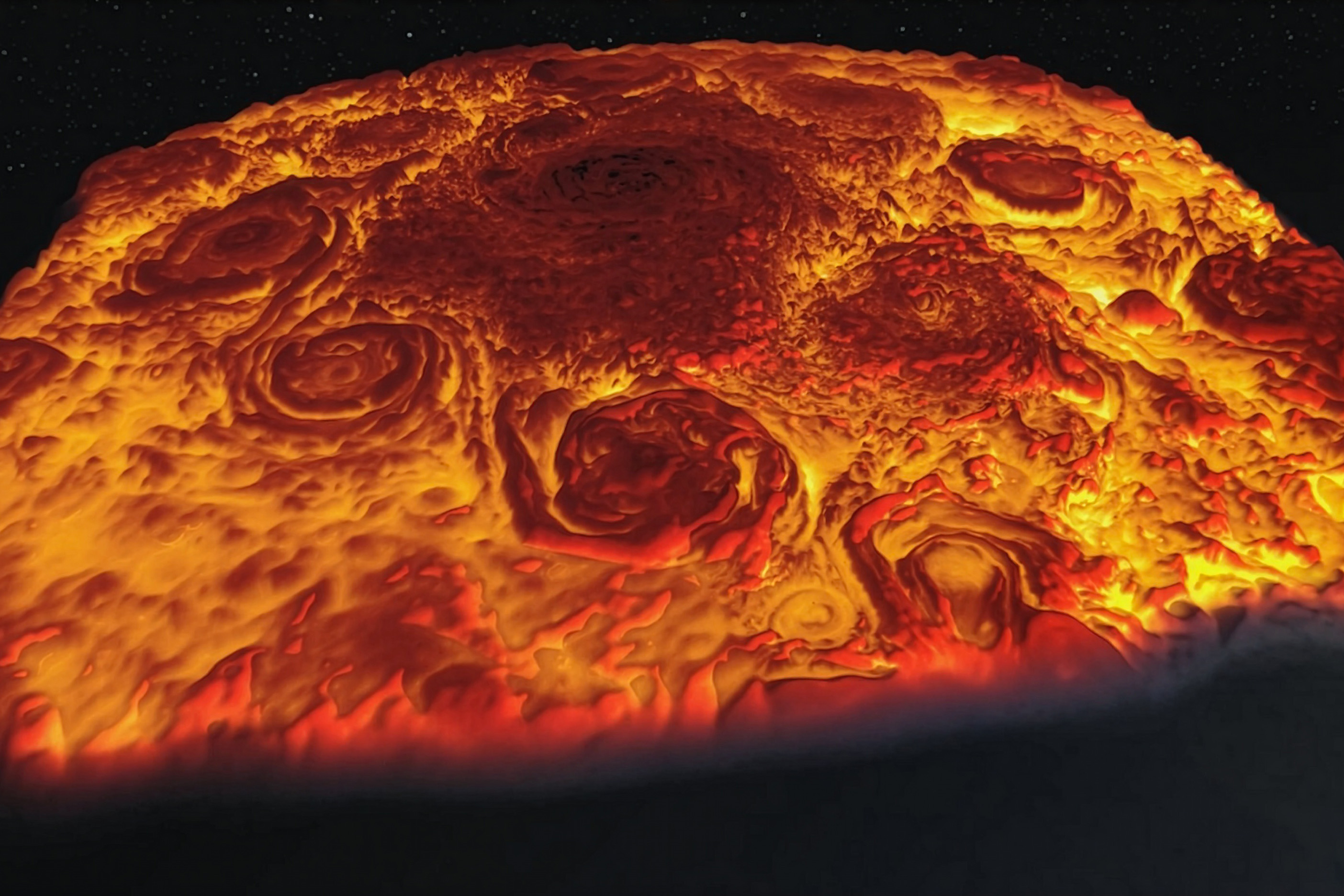Polar weather on Jupiter and Saturn hints at the planets’ interior details