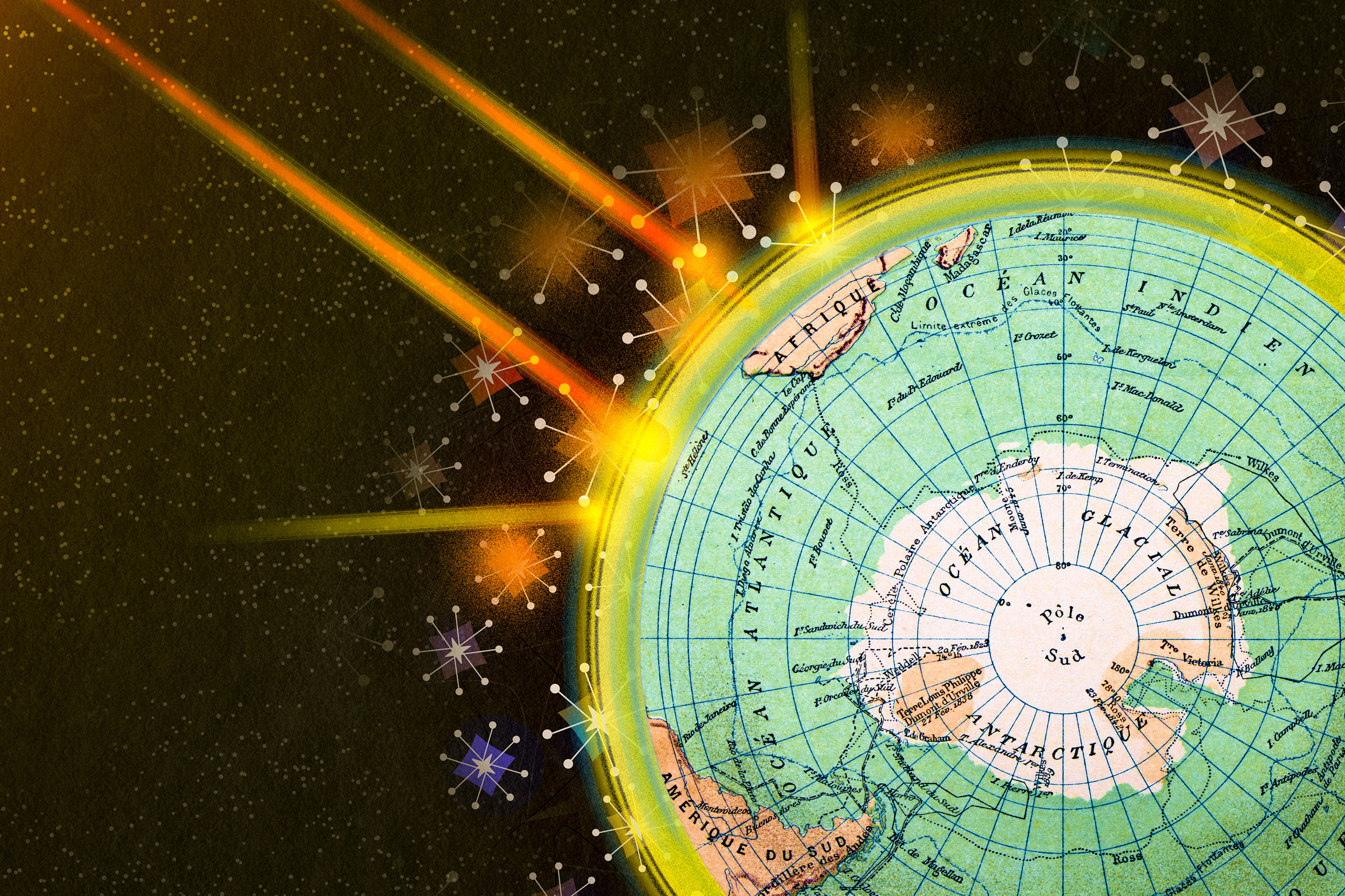 Stratospheric ozone concentration visualization