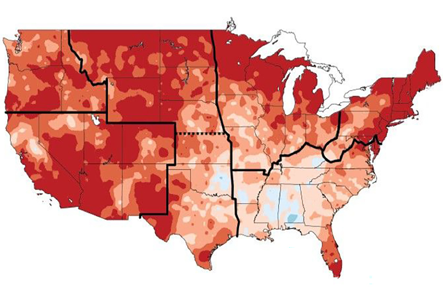 Study pinpoints states with steepest warming trends since 1980