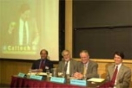 The MIT-Caltech Voting Technology Project team answers questions at Monday's videoconference at MIT.