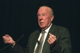 "Don't forget the immense promise in the world today," Shultz told his audience in a speech at MIT last week.