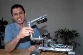 Author Karl Iagnemma works at his day job as a robotics researcher in mechanical engineering.