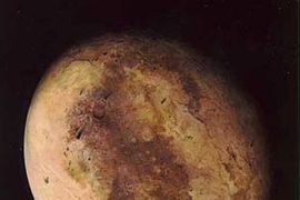 An artist's conception of Pluto and its moon Charon.