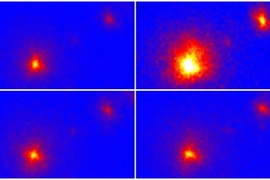 The X-Ray Imaging Spectrometer observatory recently took these images of a galaxy cluster (one for each of four cameras and telescopes key to the device).