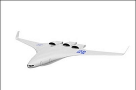 This image shows the top of the conceptual silent aircraft.