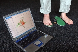 The iShoe insole would measure and analyze the pressure distribution of the patient's foot and report back to their doctor.